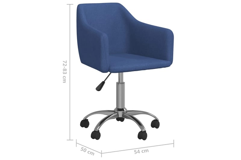 drejelig spisebordsstol stof blå - Blå - Møbler - Stole & lænestole - Spisebordsstole & køkkenstole