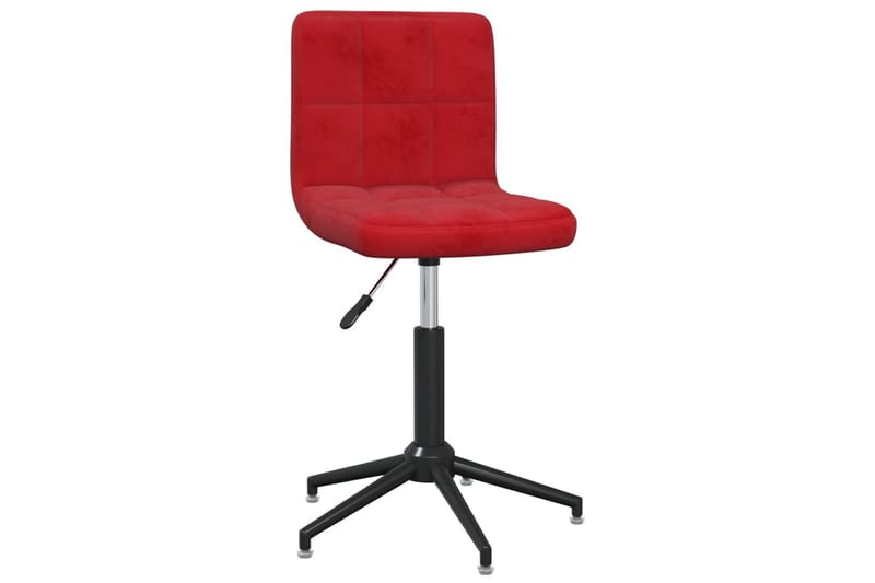 drejelige spisebordsstole 2 stk. fløjl vinrød - Rød - Møbler - Stole & lænestole - Spisebordsstole & køkkenstole