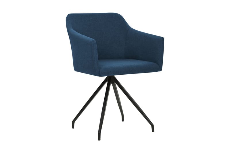 Drejelige Spisebordsstole 2 Stk. Stof Blå - Blå - Møbler - Stole - Armstole