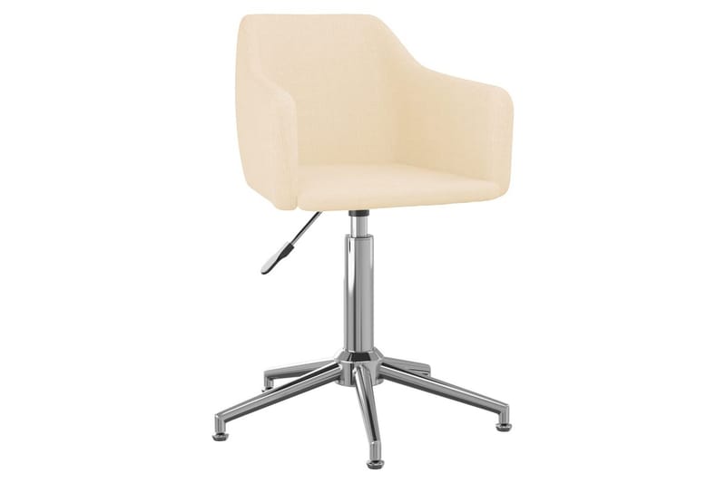 drejelige spisebordsstole 2 stk. stof cremefarvet - Creme - Møbler - Stole & lænestole - Spisebordsstole & køkkenstole