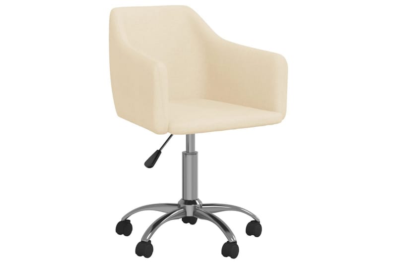 drejelige spisebordsstole 2 stk. stof cremefarvet - Creme - Møbler - Stole & lænestole - Spisebordsstole & køkkenstole