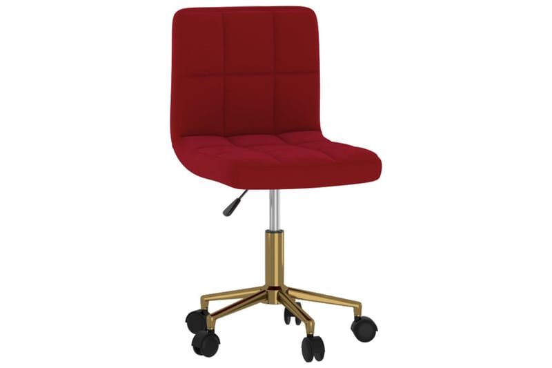 drejelige spisebordsstole 4 stk. fløjl vinrød - Rød - Møbler - Stole & lænestole - Spisebordsstole & køkkenstole
