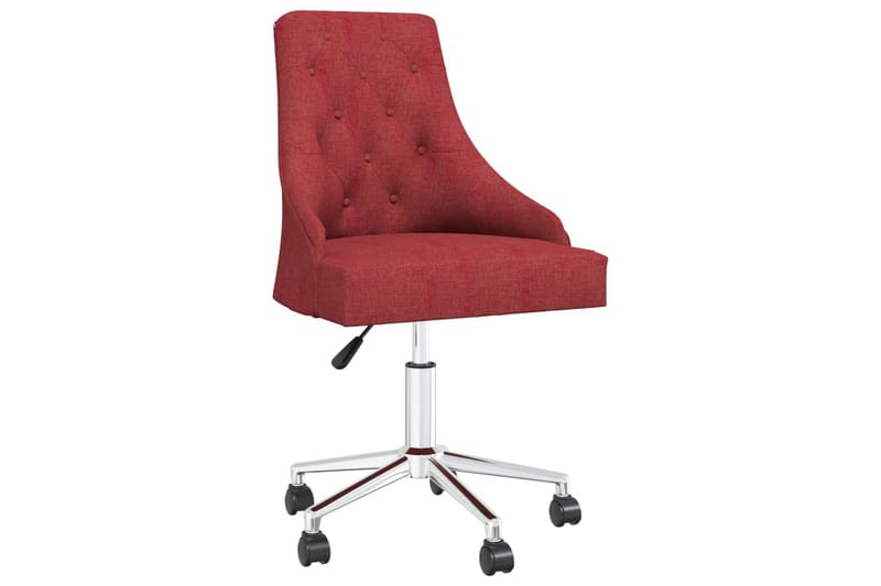 drejelige spisebordsstole 4 stk. stof vinrød - Rød - Møbler - Stole & lænestole - Spisebordsstole & køkkenstole