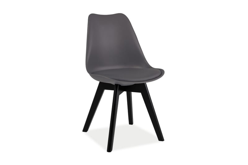 Elim Spisebordsstol 4 stk - Grå/Sort - Møbler - Stole & lænestole - Spisebordsstole & køkkenstole