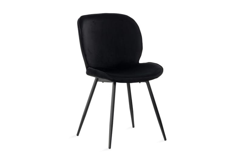 Esrin Spisebordsstol - Sort/Velour - Møbler - Stole & lænestole - Spisebordsstole & køkkenstole