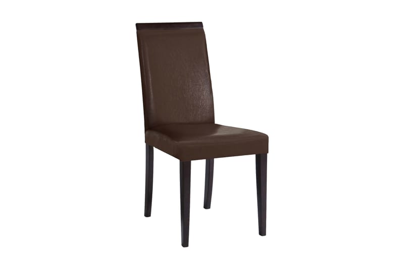 Femie spisebordsstol kunstlæder 2 stk. - Brun/mørkt træ - Møbler - Stole & lænestole - Spisebordsstole & køkkenstole
