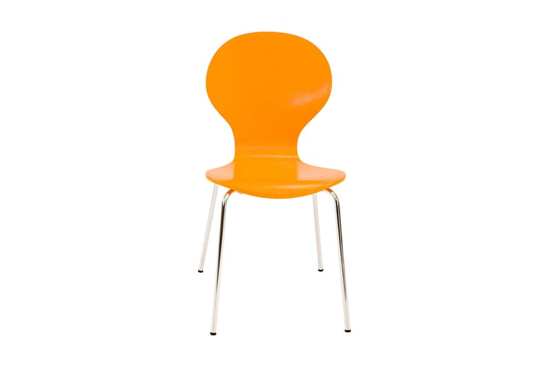 Ikeda Spisebordsstol - Orange/Krom - Møbler - Stole & lænestole - Spisebordsstole & køkkenstole