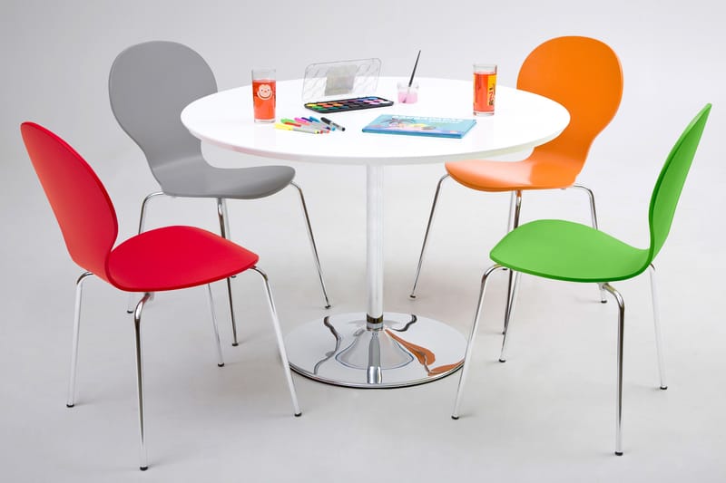 Ikeda Spisebordsstol - Rød/Krom - Møbler - Stole & lænestole - Spisebordsstole & køkkenstole