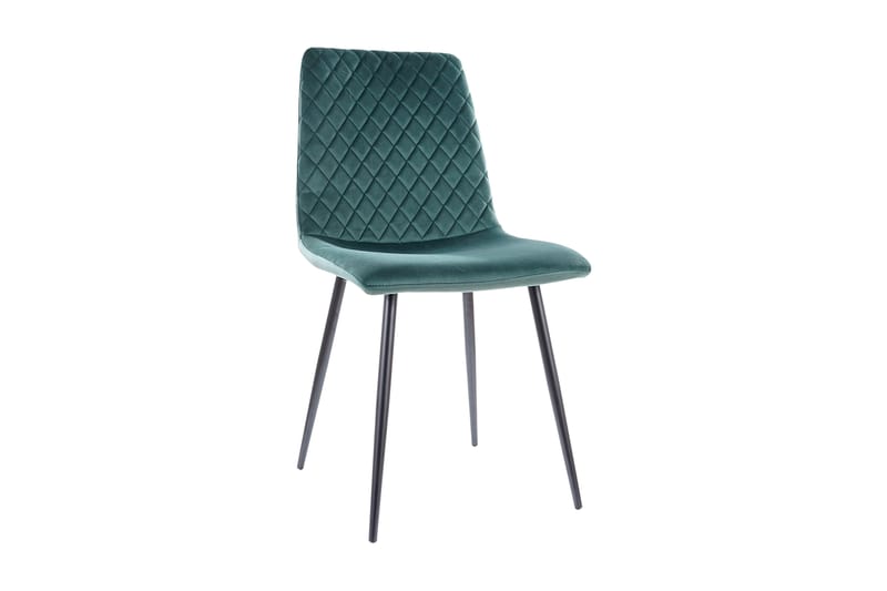 Irys Spisebordsstol - Velour/Grøn/Sort - Møbler - Stole & lænestole - Spisebordsstole & køkkenstole