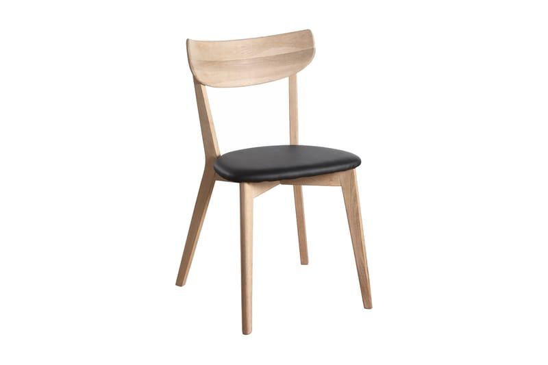 Lexa Spisebordsstol Kunstlæder - Sort/Lys Eg - Møbler - Stole & lænestole - Spisebordsstole & køkkenstole