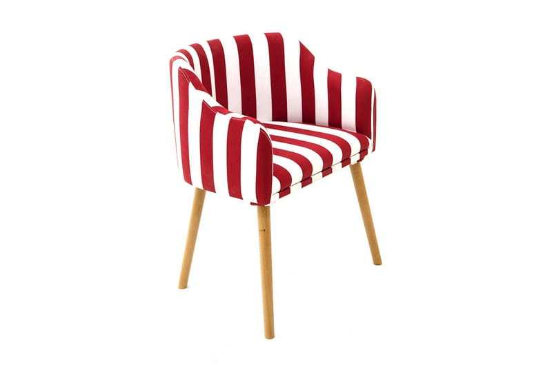 Massive Design lænestol stribet - Rød / Hvid - Møbler - Stole & lænestole - Spisebordsstole & køkkenstole