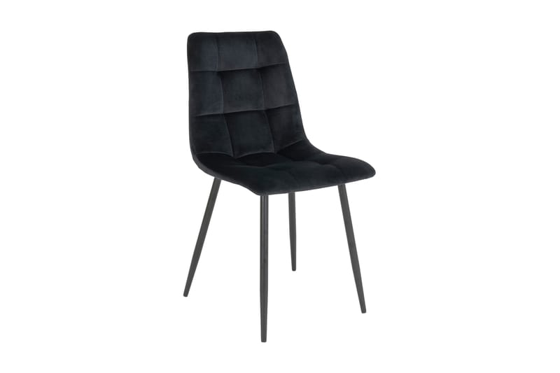 Middelfart Dining Chair - Stol i Sort velour med Sort l - Møbler - Stole & lænestole - Barstole