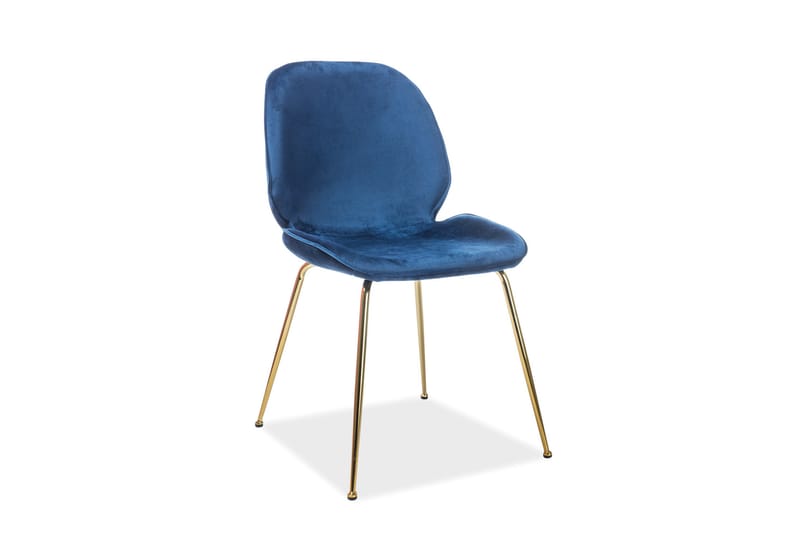 Nadrien Spisebordsstol 2 stk - Velour/Blå - Møbler - Stole & lænestole - Spisebordsstole & køkkenstole