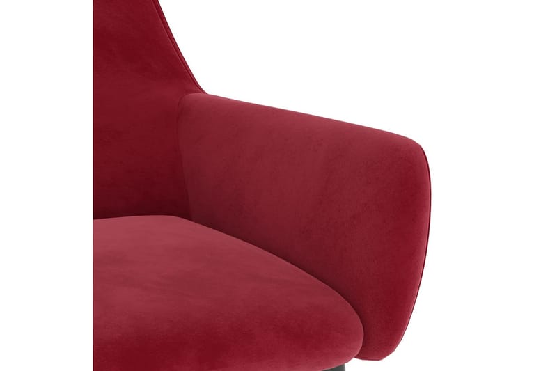 spisebordsstole 2 stk. fløjl vinrød - Rød - Møbler - Stole & lænestole - Spisebordsstole & køkkenstole