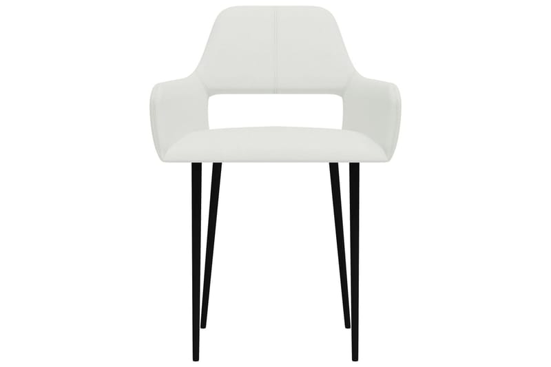 Spisebordsstole 2 Stk. Stof Hvid - Hvid - Møbler - Stole - Spisebordsstole & køkkenstole