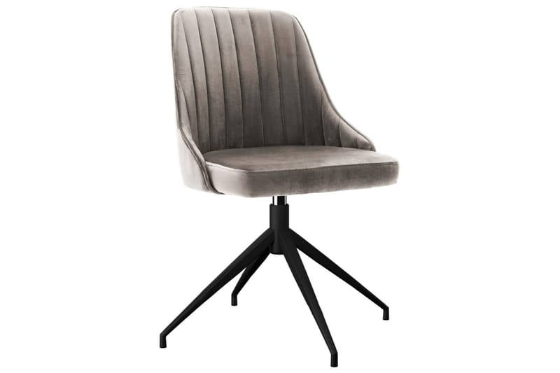 spisebordsstole 4 stk. fløjl lysegrå - Grå - Møbler - Stole & lænestole - Spisebordsstole & køkkenstole