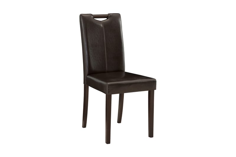 Sybil spisebordsstol kunstlæder 2 stk. - Brun/mørkt træ - Møbler - Stole - Spisebordsstole & køkkenstole