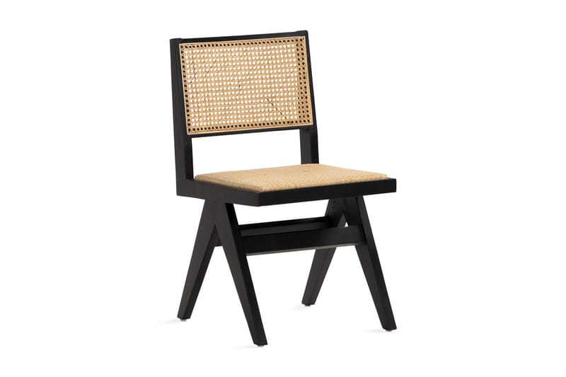 Zanndik Spisebordsstol - Sort/Natur - Møbler - Stole & lænestole - Spisebordsstole & køkkenstole