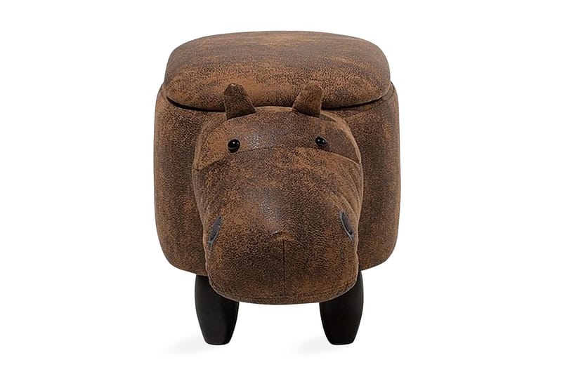 Hippo siddepuf 32 cm - Brun - Møbler - Stole & lænestole - Taburet & skammel - Ottoman - Ottoman & siddepuf med opbevaring
