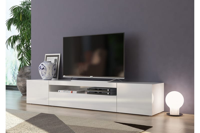 Daiquiria TV-Bord 200 cm - Hvid Højglans - Møbler - TV borde & mediemøbler - TV-borde