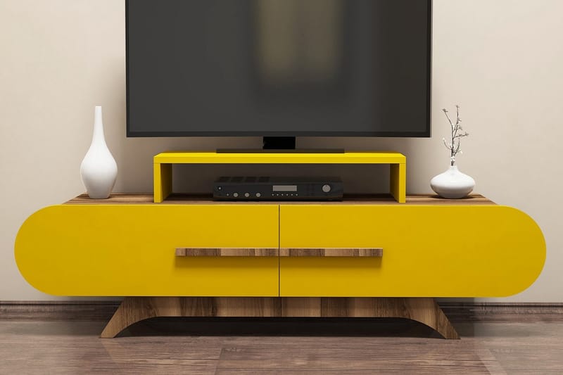 Hovdane TV-Bord 145 cm - Brun / gul - Opbevaring - Tøjopbevaring - Garderobeskabe