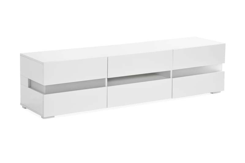 Jugansbo TV-Bord 169 cm med LED-belysning - Hvid/Højglans - Møbler - TV borde & mediemøbler - TV-borde