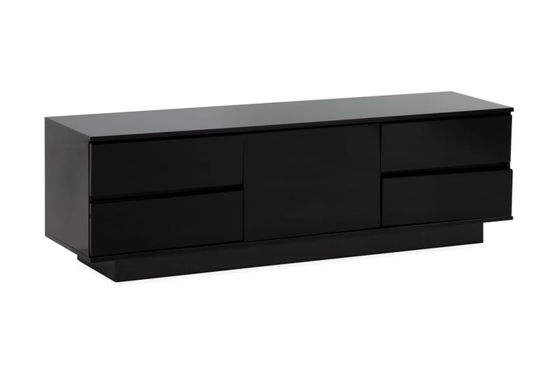 Kuokso TV-Bord 158 cm med LED-belysning - Sort - Møbler - TV borde & mediemøbler - TV-borde