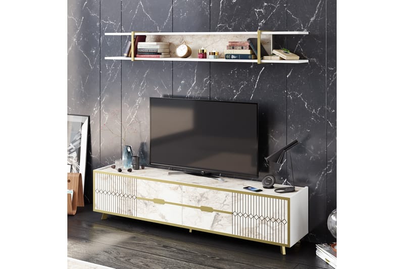Ocotla TV-Bord 180 cm - Hvid - Møbler - TV-Borde & Mediemøbler - TV-borde