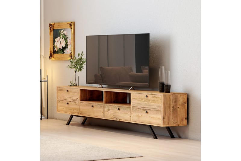 Pega Laizla TV-Bord 180 cm - Mørkebrun / sort - Møbler - TV-Borde & Mediemøbler - TV-borde