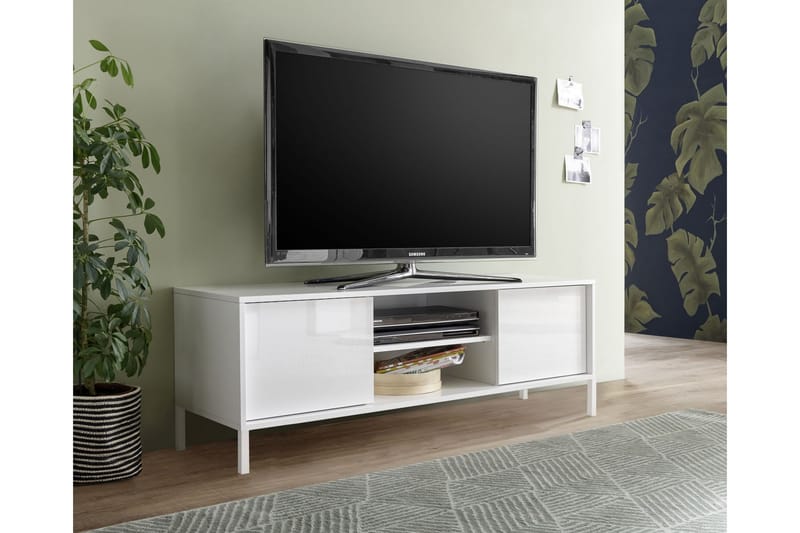Salerno TV-bord 139 cm Hvid - LC SPA - Møbler - TV-Borde & Mediemøbler - TV-borde