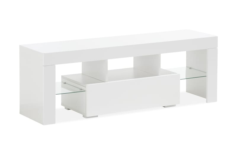 Suodok TV-Bord 130 cm med LED-belysning - Hvid - Møbler - TV borde & mediemøbler - TV-borde
