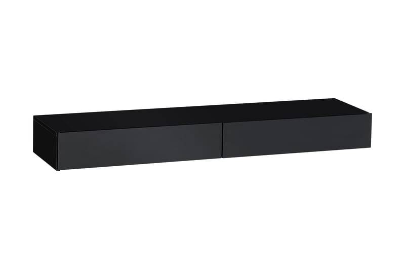 Svedala TV-Bord 140 cm Væghængt LED-belysning - Sort - Møbler - Borde - Spisebord og køkkenbord