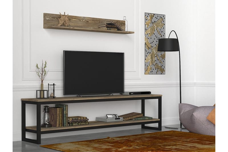 Tera Home TV-bænk 180 cm ink 180 cml. Væghylde - Beige - Møbler - TV borde & mediemøbler - TV-borde