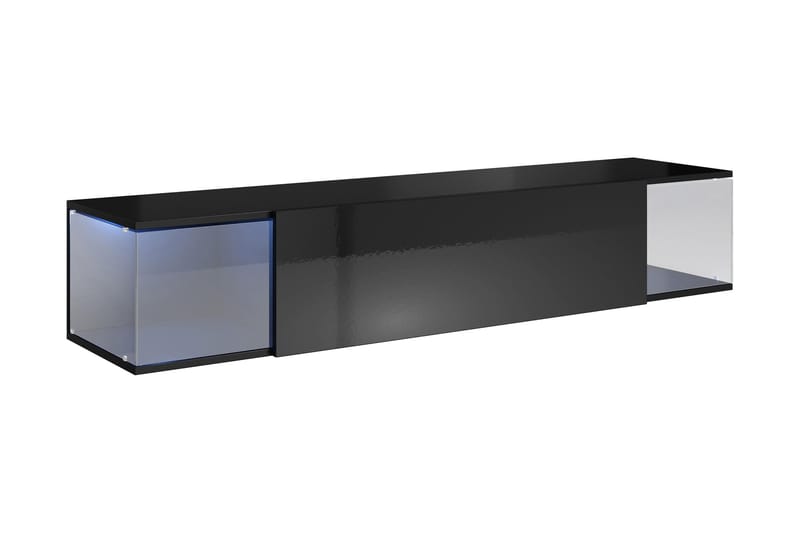 Vigia Sky TV-Bord 160x40x30 cm - Sort/Sort Højglans - Møbler - TV borde & mediemøbler - TV-borde