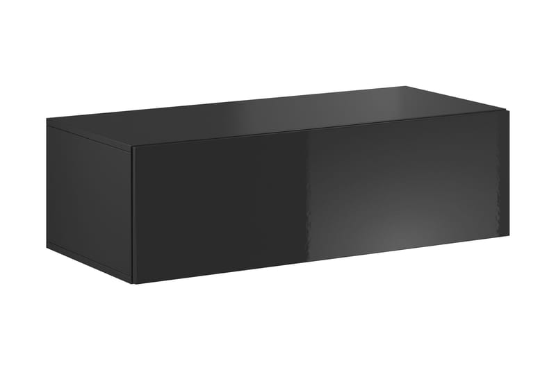 Vigia Slant TV-Bord 100x40x30 cm - Sort/Sort Højglans - Møbler - TV borde & mediemøbler - TV-borde