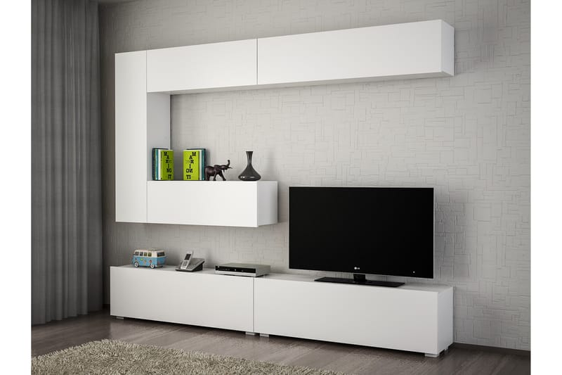 Furny Home Media Storage - Hvid - Møbler - TV-Borde & Mediemøbler - Tv-møbelsæt