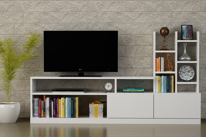 Furny Home TV-bænk - Hvid - Møbler - TV-Borde & Mediemøbler - Tv-møbelsæt