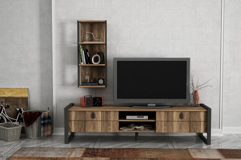 Furny Home TV-bænk - Valnød - Møbler - TV-Borde & Mediemøbler - Tv-møbelsæt