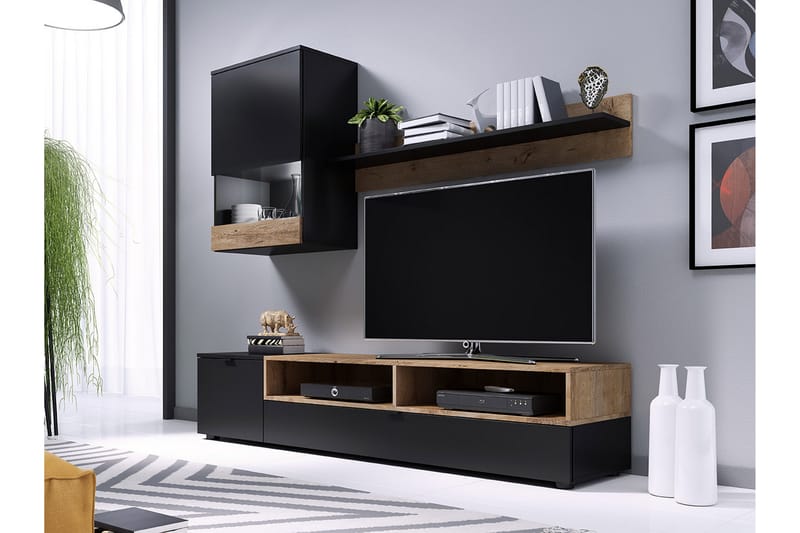 Pat TV-sæt & LED 175x39x180 cm - Møbler - TV borde & mediemøbler - Tv-møbelsæt