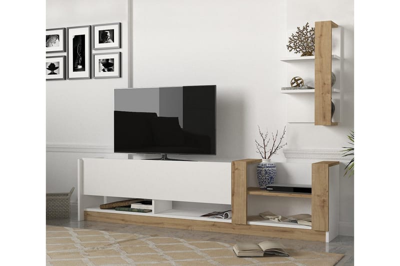 Sapphira TV-bænk - Hvid / træ - Møbler - TV borde & mediemøbler - Tv-møbelsæt