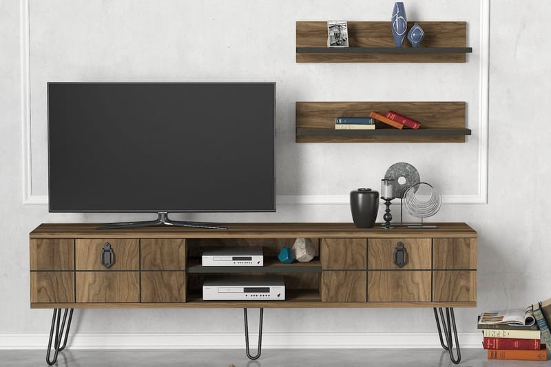 Tera Home TV-bænk - Valnød - Møbler - TV-Borde & Mediemøbler - Tv-møbelsæt