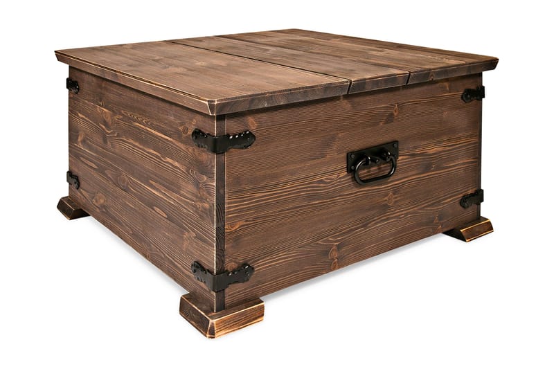 Engelsta Sofabord 80 cm Kistebord med Opbevaring Skuffe - Brun - Møbler - Borde - Sofaborde