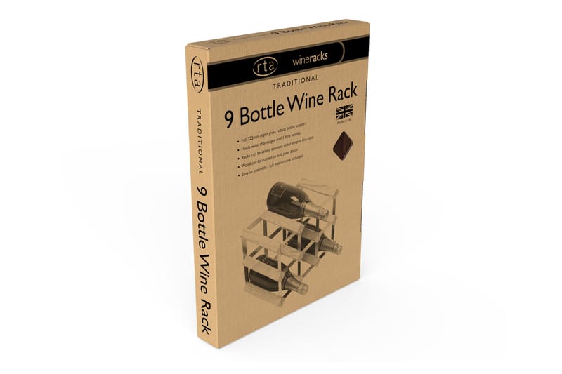 9 Flasker 3x2 Mørkt træ/Galvaniseret stål - RTA Wineracks - Opbevaring - Hylder & Reoler - Opbevaringshylde - Vinstativ & vinhylde