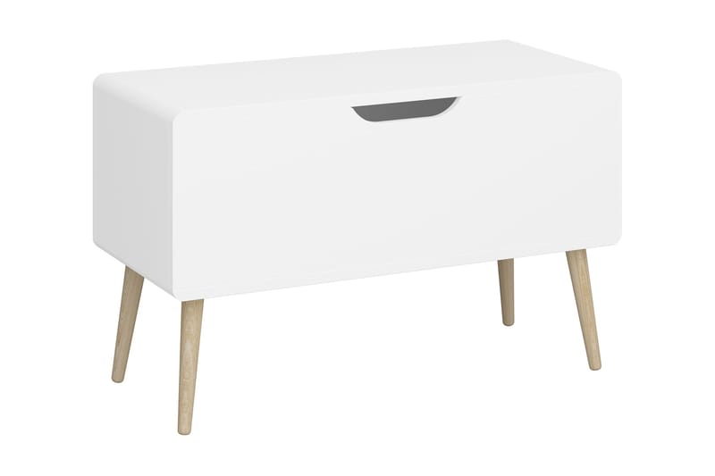 Genieve Legetøjskasse 80 cm - Hvid - Møbler - Senge - Sengetilbehør & sengegavl - Opbevaring til senge