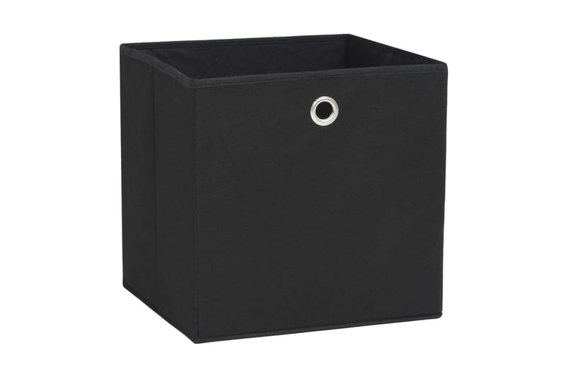 Opbevaringskasser 10 stk. 28x28x28 cm uvævet stof sort - Sort - Opbevaring - Opbevaring til småting - Kurve & kasser