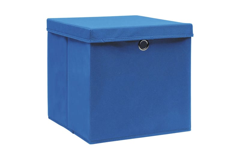spontan erotisk midtergang Opbevaringskasser med låg 4 stk. 28x28x28 cm blå - Blå | Trademax.dk
