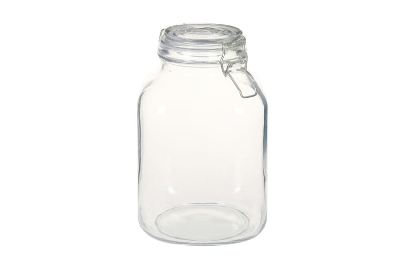 Glaskrukker Med Lås 6 Stk. 3 L - gennemsigtig - Husholdning - Madlavning & Bagning - Køkkenudstyr - Dåser & syltetøjsglas