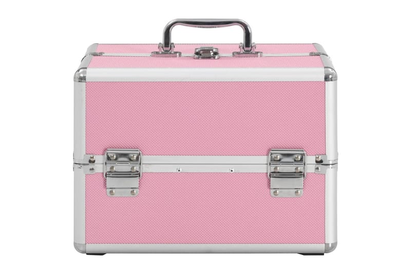 makeupkuffert 22 x 30 x 21 cm pink aluminium - Opbevaring - Opbevaring til småting