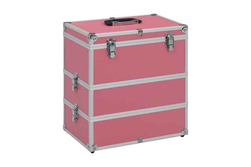makeupkuffert 37 x 24 x 40 cm pink aluminium - Opbevaring - Opbevaring til småting