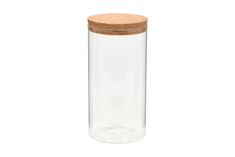 Opbevaringsglas Med Korklåg 6 Stk. 1100 Ml - gennemsigtig - Husholdning - Madlavning & Bagning - Køkkenudstyr - Dåser & syltetøjsglas